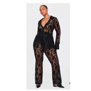 Plus Sheer Lace Top - PLT *PANTS ALSO AVAILABLE*